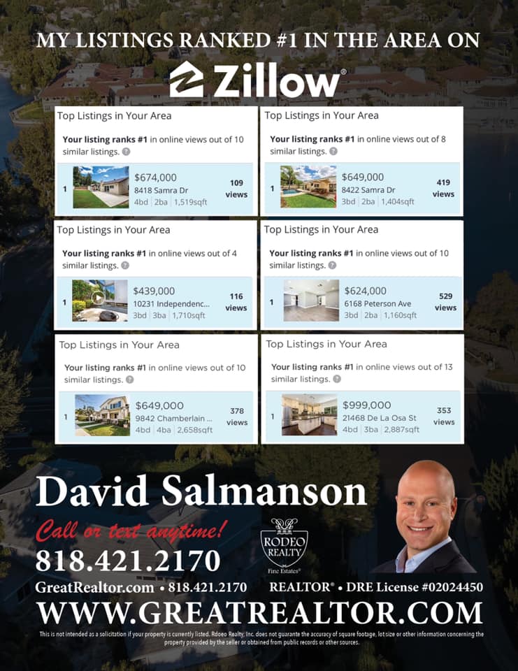 Great Realtor will rank your property as number 1 on Zillow.