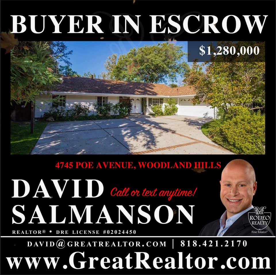 Woodland Hills home in escrow