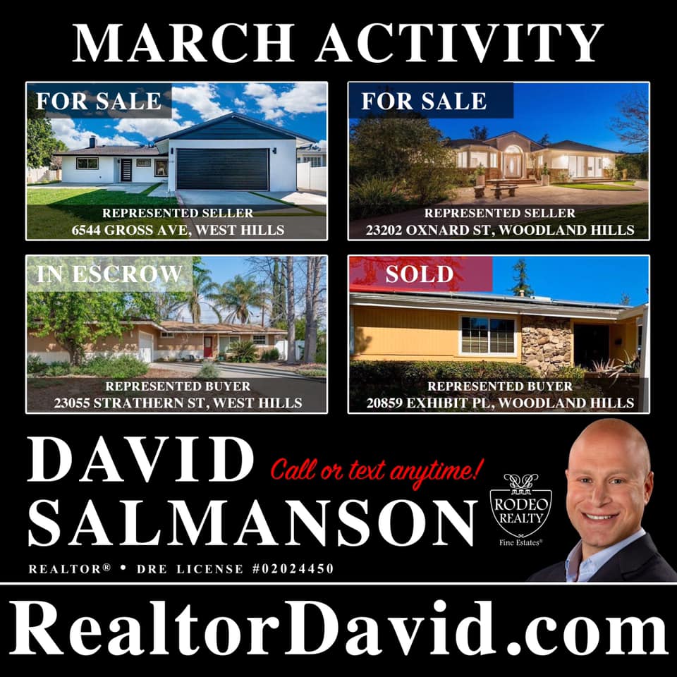 March 2020 Calabasas West Hills and Woodland Hills homes for sale
