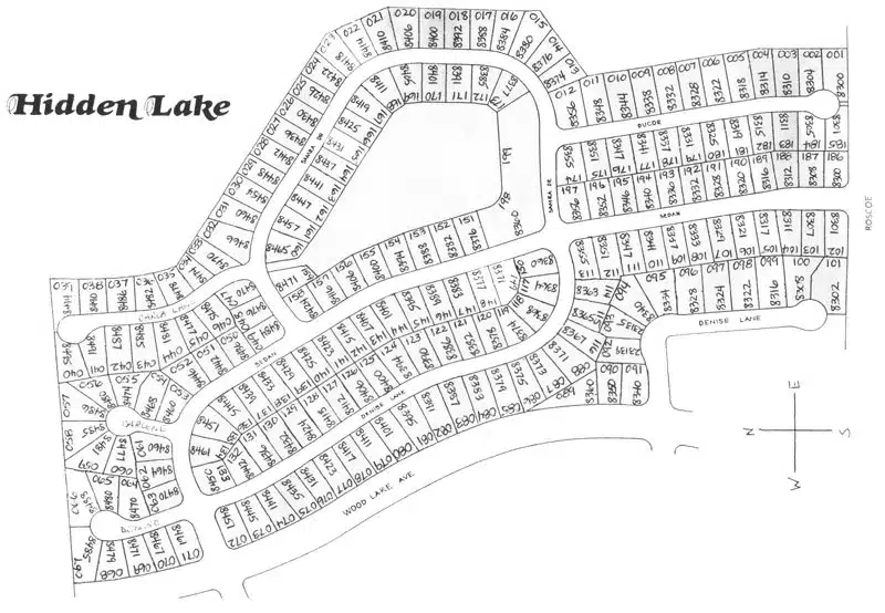 Hidden Lake Home Plan Hidden Lake Lot Map