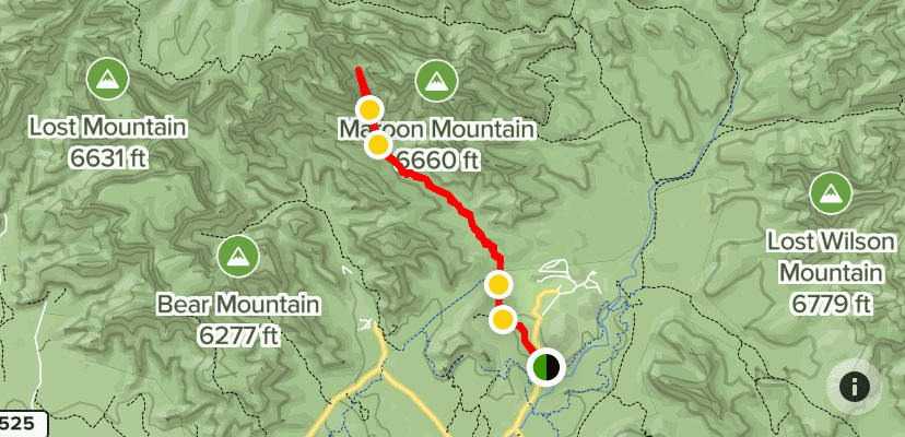 map of Long Canyon Trail