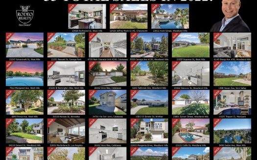 2022 real estate sales in Calabasas, West Hills, Woodland hills and surrounding areas
