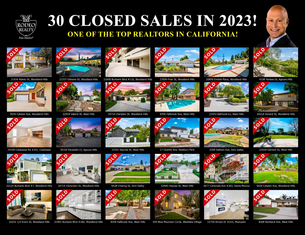 Calabasas Realtor Sells 30 homes in 2023